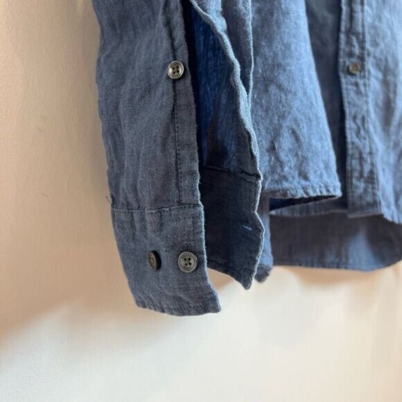 Michael Kors Men’s XXL 2XL Slim Fit Blue Casual Long Sleeve Button Down Shirt - Picture 6 of 9